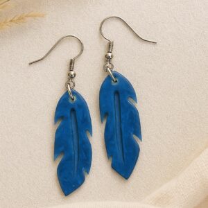Midnight Blue Feather Drops