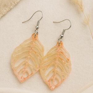 Golden Glow Leaf Earrings